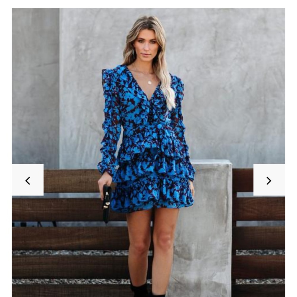 Blue floral dress